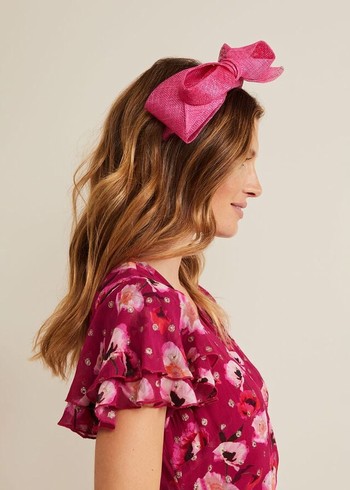 Phase Eight Bow Padded Hats Light Pink USA | 3680974-DY